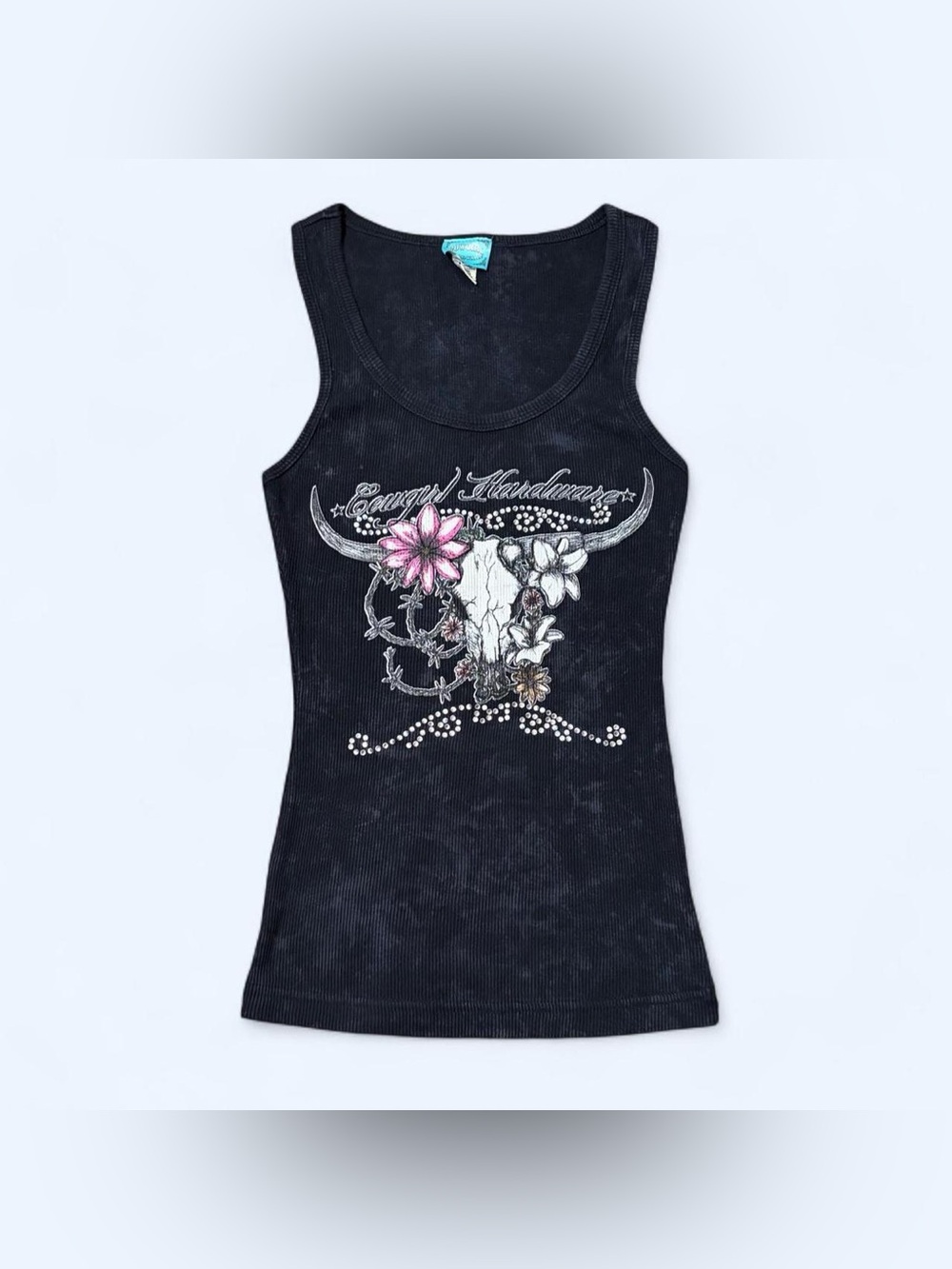 Y2K Grunge Black Western Tank Top by Cowgirl Hardware!